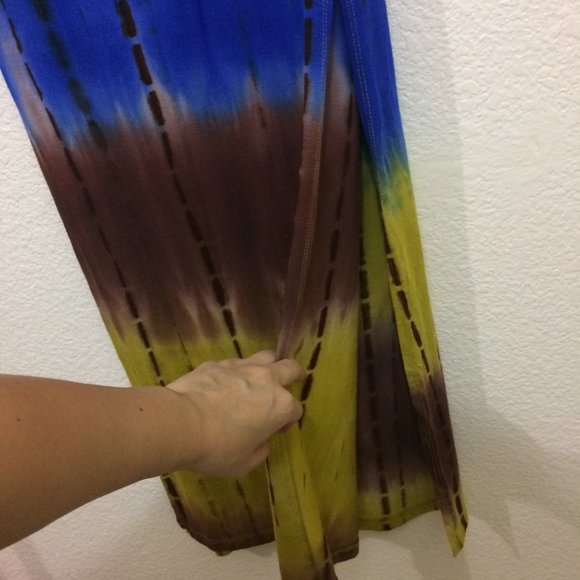 Better Be Tie Dye Fun Sexy Long Dress Soft NWOT - Picture 7 of 9
